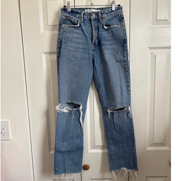 GRLFRND Karolina High Rise Straight Crop Jeans Size 23 - Picture 2 of 10